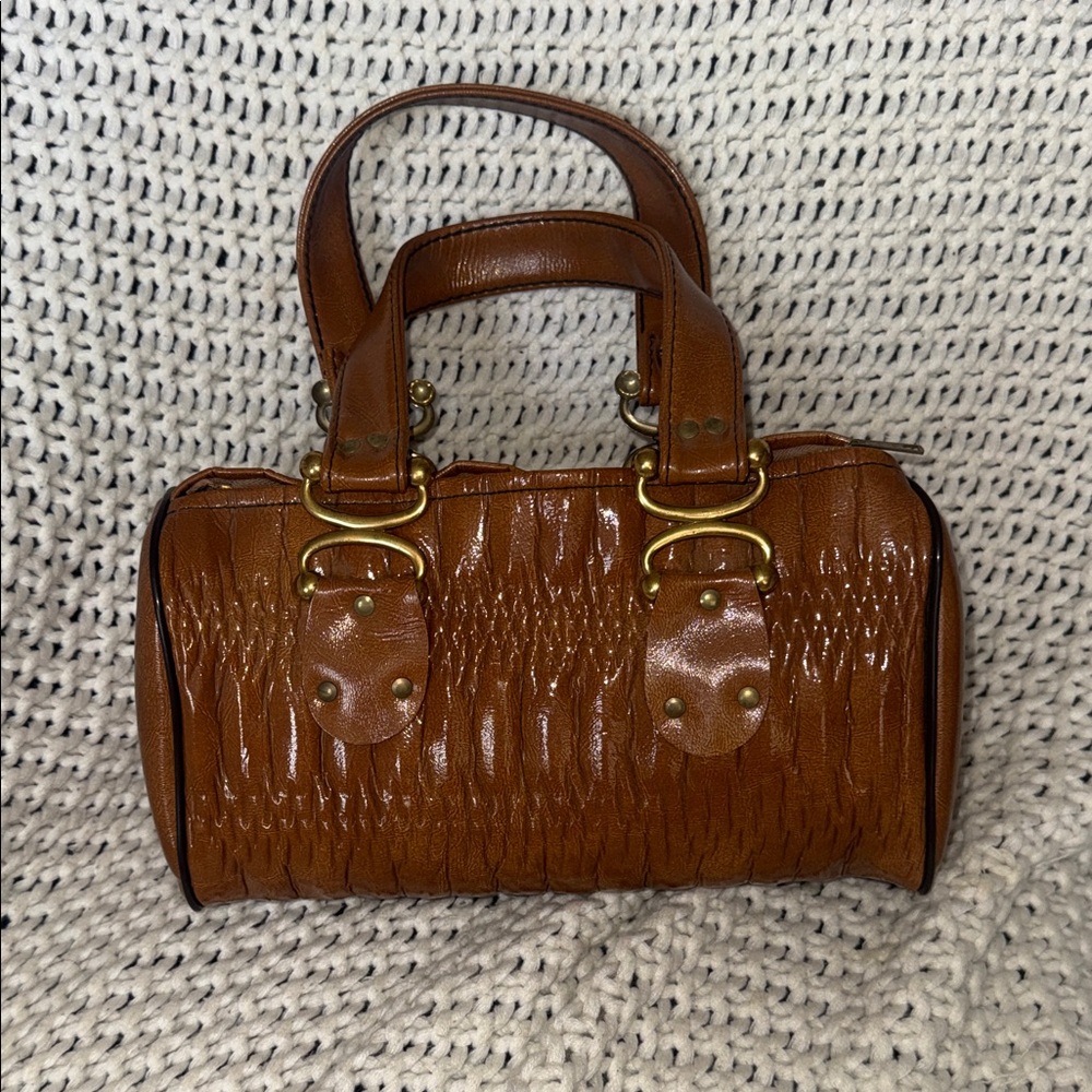 Vintage Brown Leather Handbag